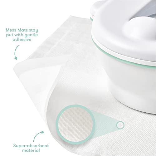 Frida Baby Potty Mess Mats, Disposable, Super-Absorbent Floor Pads for Easy Cleanup, 20 Count - size: 20 Count, style: Potty Mess Mats
