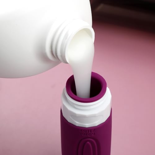 Mrsdry Travel Bottles for Toiletries, Tsa Approved 2oz Travel size Bottles, BPA Free Leak Proof Travels Toiletry Containers, Traveler Accessories with Toiletry Bag for Shampoo Liquid (4 Pack) - color: Dark-Purp-2oz