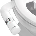 WATERLACE Bidet Attachment for Toilet Seat Sprayer - Non Electric Dual Nozzle with Cold Water - Self Cleaning Toilets Bathroom Spray for Butt Wash - Easy Slim Adjustable Pressure Control Rv Bidets - color: White