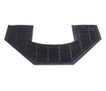 Guardian UPSAFETBLK 22" x 23" Toilet Restroom mat- Case of 12. Black Color. - color: Black, size: 22" x 23"