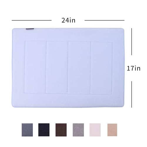Bathroom Rugs, High Density Memory Foam Bath Mat, Absorbency & Non-Slip, Easy Care, Machine Washable Bath Mats for Bathroom, Shower&Tub, Modern Coral Velvet (Sky Blue, 17" x 24") - color: New Sky Blue, size: 1'5" x 2' (Rectangular)