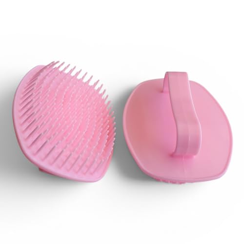 Detangler Hair Brush 2 Pack for Wet & Dry Hair (4×3 in) - Firm Bristle Shampoo Scalp Massage Brush for Shower - Pain-Free Detangling for Women, Men, Kids (Pink) - color: Pink