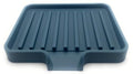 Silicone Soap Dish Tray and Sponge Holder with Drain Chute, Rectangular, Kitchen and Bathroom Sink Organizer (Smoky Blue, 5.2"x4" (Set of 2), 7.2 Ounces) - color: Smoky Blue, size: (SM) 5.2"x4" (2pcs)