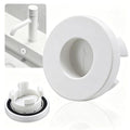 Sink Overflow Ring Brass Drain Cover Basin Sink Spillover Caps Round Sink Drain Insert Plug (White) - color: White