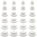 24 PCS Bathtub Jet Covers, 6 Sizes Silicone Hole Plug, White Jet Tub Plug Cover Caps Fit for 9-10 mm 12mm 14mm 16mm 18mm 22-23mm Bathtub Hole, Flexible Reusable Waterproof Tube Plugs End Covers