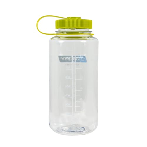 Nalgene 32 oz Wide Mouth Water Bottle | BPA-Free, Durable & Leak Proof, Lightweight Bottle for Hiking & Gym, Work & Travel - color: Clear, size: 32 Ounces (Pack of 6)
