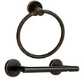 Oil Rubbed Bronze Toilet Paper Holder, Stainless Steel Towel Ring, Double Post Pivoting Toilet Paper Holder and Hand Towel Holder for Bathroom, Bathroom Hardware Accessories Set Brushed Bronze - color: Oil Rubbed Bronze
