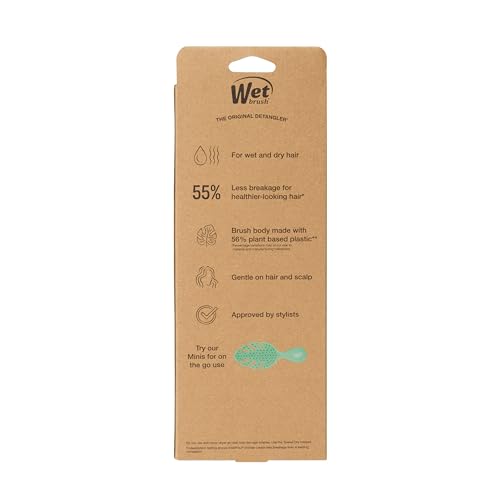 Wet Brush Go Green Curl Detangler, Plant Based, Black | Ultra Soft IntelliFlex Bristles Designed for Curly Hair, Plant Based Eco-Friendly Materials, Gently Detangles, No Breakage - color: Black, size: 1 Count (Pack of 1)