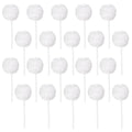 20 Pack Soft Toilet Brush, Disposable Toilet Bowl Brush with Long Plastic Handle, White Silk Cotton Toilet Bowl Mop for Bathroom Toilets, Sink, Bathtub, 11 x 4.3 Inch, Without Cup