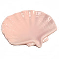 Ceramic Shell soap Box self draining European Design Sink Bathroom Shower soap Tray Anti-Slip soap Holder Multi-Functional Jewelry Stand Small and Cute, Pink