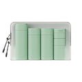 5pcs Travel Cream Dispenser Bottles Set Travel Bottles Toiletry Containers Set, TSA Approved, Travel Essentials - color: Light Green