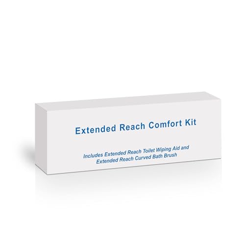 Extended Reach Toilet Wiper & Bath Brush Set - Long Handle Bathroom Buddy for Elderly, Disabled - Bottom Wiping Aid - Post-Surgery Toilet Aid - Self Cleaning Assistance Tool