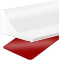 78 Inch Shower Threshold Water Dam, Silicone Barrier Shower Door Bottom Seal Strip, Self Adhesive Waterproof Barrier, for Kitchen Countertop Sink, Cooktop, Bathroom (White) - color: White, style: 78in