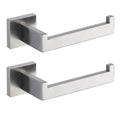 TASTOS Toilet Paper Holder Brushed Nickel 2 Pack, Toilet Tissue Roll Holders Dispenser and Hangers Wall Mounted for Bathroom & Kitchen, Stainless Steel Modern Square Style (Silver) - color: Brushed, size: Square (2 pack)