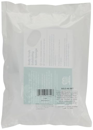 HartFelt Bath Sponges for Shower | Oval Body Wash Scrubber for Exfoliating Skin | Clean and Refresh Body, Back & Arms | Chemical-Free Body Sponge | Made in USA - Pack of 4 - size: 4 Count (Pack of 1)