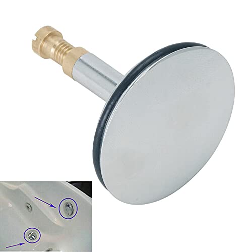 2Pcs Bathtub Drain Stopper Bathroom Bath Tub Sink Plug Replacement 43mm, Silver