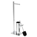 RUACQ Toilet Paper Holder Stand with Toilet Brush and Holder Set, 304 Stainless Steel Bathroom Toilet Tissue Paper Roll Holder Free Standing, Weighted Base, Heavy Duty (Chrome) - color: Chrome, size: Free standing