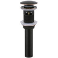 Angle Simple Bathroom Sink Drain with Overflow, Brass Pop Up Sink Stopper for Sink with 1.61 to 2 Inches Drain Hole, Oil-Rubbed Bronze - color: Oil-rubbed Bronze