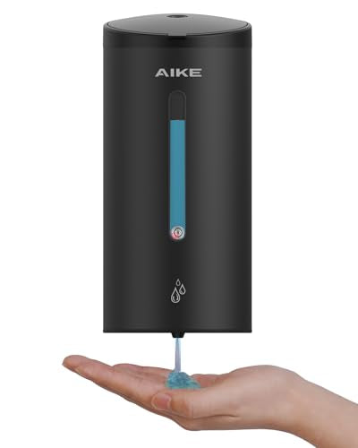 AIKE Classic Automatic Soap Dispenser,25 oz Liquid Wall Mount,MatteBlack Stainless Steel Finish Model AK1205E - color: Matteblack Stainless Steel