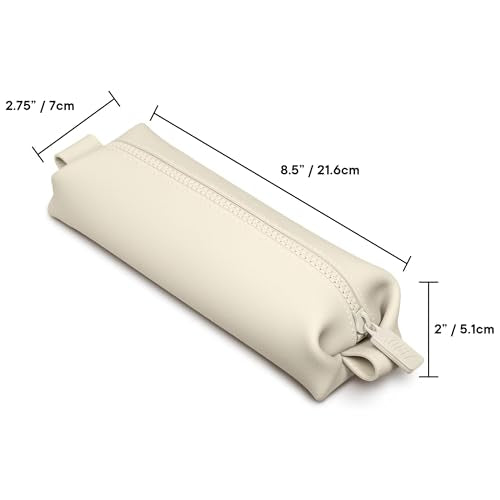 TOOLETRIES The Koby Dopp Kit Toiletry Bag – Mini 8.5" x 2.75" x 2", Sand | Compact silicone leak-resistant travel toiletry bag with a heavy-duty zipper that's easy to clean. - color: Sand, size: Mini 8.5” x 2.75” x 2”