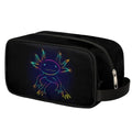 Kids Travel Toiletry Bag - Black Axolotl Waterproof Hanging Cosmetic Hygiene Bags for Boys Men - Large Shave Kit for Toiletries Accessories Bathroom Stuff - color: Black Axolotl