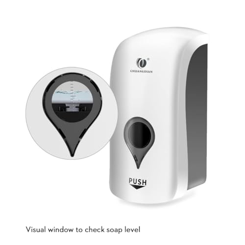 Manual Foam Soap Dispenser, 35oz (1000ml) Commercial Refillable Foaming Soap Dispenser-White, CHUANGDIAN - color: White