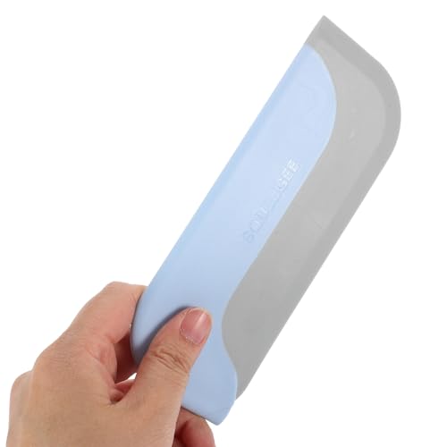 HANABASS 2pcs Household Shower Screen Cleaner and Mirror Squeegee Set, Multi-Function Glass Door Wiper for Bathroom and Kitchen, Lightweight Blue and Yellow Plastic Squeegees for Indoor