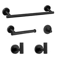 NearMoon Bathroom Hardware Set SUS 304 Thicken Stainless Steel-Towel Bar Set Include 16" Towel Rod, Toilet Paper Holder, Multifunctional Hooks Bathroom Accessories (Matte Black, 5 Pcs) - color: Matte Black