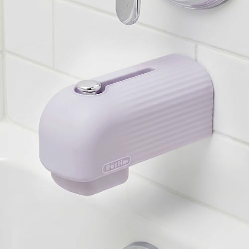 Roslim Baby Bathtub Faucet Cover, Silicone Bath Faucet Cover for Kids, Bath Spout Cover for Baby, Baby Faucet Cover for Bathtub Safety, Toddler Bath Tub Water Spout Cover, Universal Fit, Light Purple - color: Light Purple