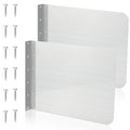 Therwen 2 Pcs Stainless Steel Side Splash Guard for Kitchen Sink 15 x 12 Inch Wall Mount Guard with Screws Commercial Restaurant Bar Hand Wash Sink and Compartment Prep Splash Protector Supply - size: 15 x 12 Inch