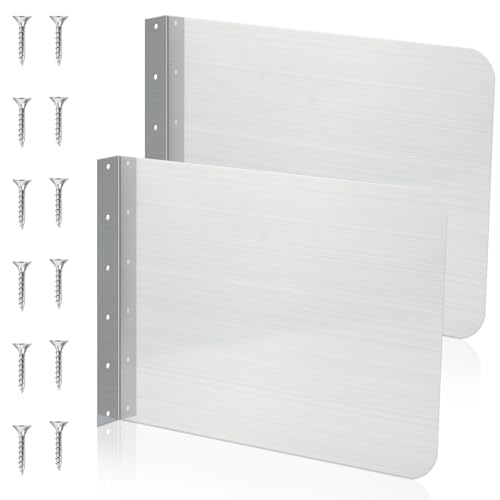 Therwen 2 Pcs Stainless Steel Side Splash Guard for Kitchen Sink 15 x 12 Inch Wall Mount Guard with Screws Commercial Restaurant Bar Hand Wash Sink and Compartment Prep Splash Protector Supply - size: 15 x 12 Inch
