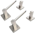 Ruacq Toilet Paper Holder Brushed Nickel 2 Pack Double Post Pivoting Square Tissue Holders Roll Holder Hangers Toilet Paper Stand Stainless Steel and Zinc Alloy Modern Wall Mounted - color: Brushed Nickel, size: Square-2pcs