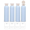 ASEVAT 8.8oz 4pack Refillable Travel Shampoo and Conditioner Bottles, Travel Size containers, Travel Bottle for toiletries, Squeeze Bottles with Flip Cap, Empty Plastic Leak Proof Travel Bottles - color: Blue, size: 8.8oz