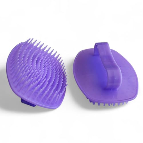 Detangler Hair Brush 2 Pack for Wet & Dry Hair (4×3 in) - Firm Bristle Shampoo Scalp Massage Brush for Shower - Pain-Free Detangling for Women, Men, Kids (Purple) - color: Purple