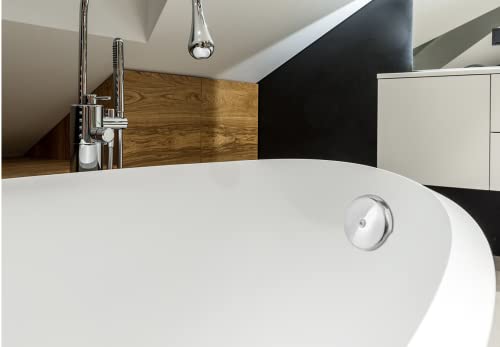 Single Hole Bathtub Drain Overflow Plate with One Matching Screws, Easy to Install, Plated Chrome - color: Plated Chrome
