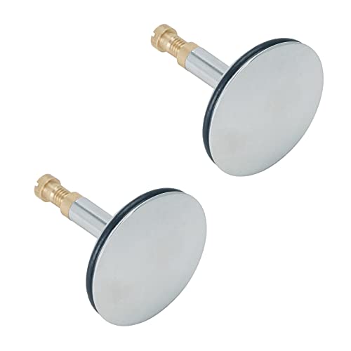 2Pcs Bathtub Drain Stopper Bathroom Bath Tub Sink Plug Replacement 43mm, Silver
