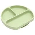 Bumkins Toddler and Baby Suction Plate, Divided Grip Dish for Babies and Kids, Baby Led Weaning, Feeding Supplies, Sticks to Tables and Highchairs, Platinum Silicone, for Chidren 6 Months, Sage - color: C3 Sage-GD