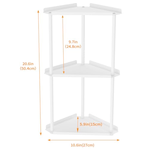 Jesginboo 3 Tier Bathroom Counter Organizer, Vanity Organizer Corner Shelf | Skincare, Makeup Countertop Organizers, Kitchen, Bathroom Counter Storage, White - color: White 3 Tier