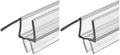 Prime-Line M 6258 Frameless Shower Door Bottom Seal for 3/8 in. Thick Glass Doors – Stop Shower Leaks and Create a Water Barrier, 36 in., Clear Vinyl (Single Pack) (Pack of 2) - size: 3/8 in. (Pack of 2)