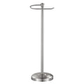 Brushed Nickel Toilet Paper Holder Free Standing, 25" H 304 Stainless Steel Toilet Paper Stand for Bathroom，Weighted Base Floor Tissue Roll Holder,Toilet Roll Stand - color: Brushed Nickel