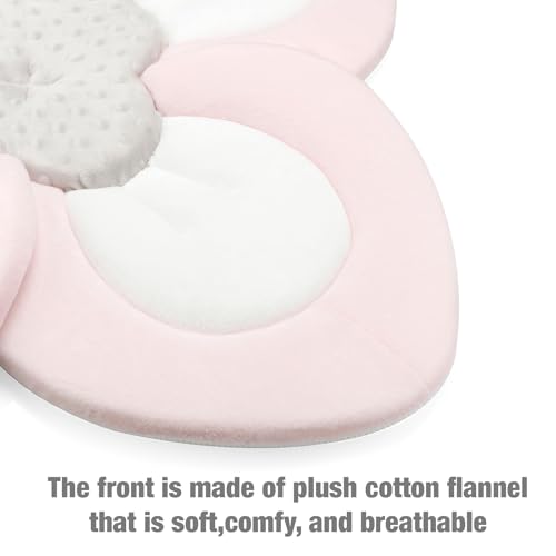 PandaEar Baby Bath Pad for Infant Newborn | Soft Flower Petals for Sink Bathtub Essentials Shower Gift (Pink) - color: Pink