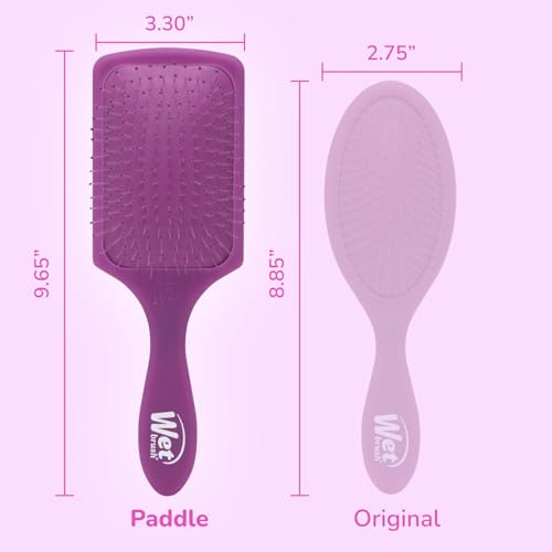 Wet Brush Paddle Detangler Hair Brush, Purple Frost - Ultra-Soft IntelliFlex Detangling Bristles with AquaVent Design - Spread Hair Treatments Evenly - Glides Through Tangles For All Hair Types - color: Purple Frost, size: 1 Count (Pack of 1)