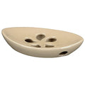Ceramic Soap Dish with Self Draining Tray for Bar Soap, Bathroom, Kitchen (Ivory No.1) - color: Ivory No.1