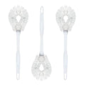 LOLA Toilet Bowl Brush w/Curved Head, 3 Pack, Coated Wire, Durable Poly Bristles, Reaches Under Toilet Bowl Rim - size: 3 Pack, style: Loop Style Bowl Brush