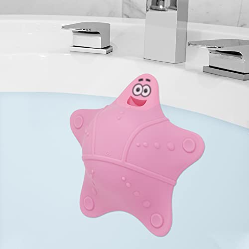 HengLiSam Bathtub Overflow Drain Cover, Starfish-Shaped Silicone Bath Tub Drain Plug with 5 Suction Cups, Adds 3-4 Inches of Water Depth, Pink - color: Pink