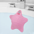 HengLiSam Bathtub Overflow Drain Cover, Starfish-Shaped Silicone Bath Tub Drain Plug with 5 Suction Cups, Adds 3-4 Inches of Water Depth, Pink - color: Pink