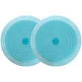 V-TOP Tub Stopper 2 Pack, 6 inches Large Silicone Drain Plug Hair Stopper Flat Suction Cover for Kitchen Bathroom and Laundry (Blue Transparent) - color: 6" Blue Transparent