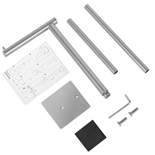 Toilet Paper Holder Stand Silver Toilet Paper Roll Holder for Bathroom, Freestanding Metal TP Holder with Reserve Toilet Tissue Storage Shelf, Holds Up to 4 Rolls of Paper - color: Silver