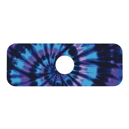 Tie Dye Blue Purple 15" X 5.5" Kitchen Sink Splash Guard Faucet Faucet Guard Draining Mat Sink Splash Guard Faucet Kitchen Bathroom - color: Tie Dye Blue Purple
