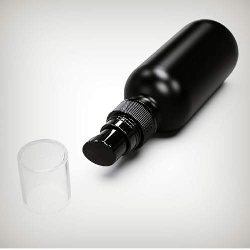 12Pack 60ml Matte Black Glass Pump Bottle with Black Top,2oz Small Dispenser, Travel Size Refillable Botttles for Lotions,Sercums,Essential Oils - color: 2oz Black(12pcs)